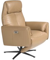 AC Atelier Fotoliu pivotant, functie relax si port USB, tapitat cu piele George (AC 5086)