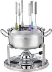 RÖSLE Set fondue ROSLE, 6 persoane, inox, 2L, 1000W, cu arzator pe gaz si accesorii (132042)