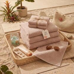 Ralex Pucioasa Prosop de plaja sau SPA 80x180 cm Greek Border 100% Bumbac 500 gr/m2, Cappucino, Pucioasa Prosop