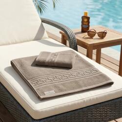 Ralex Pucioasa Prosop de plaja sau SPA 80x180 cm Greek Border 100% Bumbac 500 gr/m2, Bej, Pucioasa Prosop