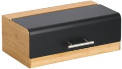 Zeller Cutie paine Zeller, bambus metal, 36x20x13 cm, maro negru (ZE-25393)
