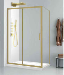Fluminia Cabina de dus Fluminia Iris Gold 120x90 cm cu usa culisanta profil auriu periat (S02RE01BG 120X90)