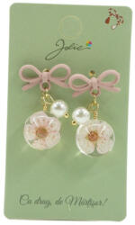 Flippy Cercei Dama de Primavara, Jolie, Model Floare in Glob, Eleganti si Moderni, 3 x 1 cm per unitate, Roz (TEO-114610)