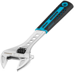 GROSS 28/ 200mm precíziós állítható csavarkulcs, vékony pofák, CrV, PROFESSIONAL (15561)