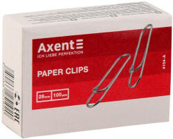  Кламери никелирани 28 mm Axent 100 бр (1903037-4104-A)