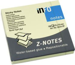  Самоз. Z листчета InfoNotes Жълт 75х75 mm 100 л (1901029-02-5644-01)