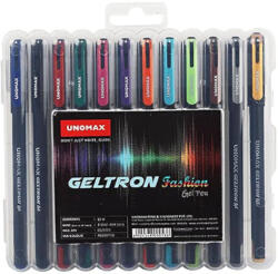  Химикалка Geltron Fashion Unomax 0.6 mm 12цв (1601063-UM0086-R) - officebox