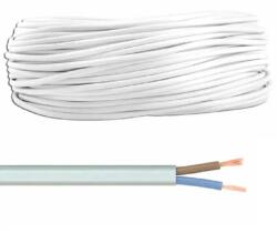 Electric Group 10m cablu electric 2x0.75mm2 MYYUP cupru multifilar dublu-izolat plat alb H03VVH2-F 2x0.75 (H03VVH2-F 2x0.75-10)