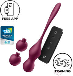 Satisfyer Love Birds Vary - okos, variálható gésagolyó (piros) (4061504002989)