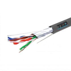 TED Electric Cablu FTP cat. 5e SUFA cupru integral 0, 5 manta PVC gri tambur 305ml TED Wire Expert TED002419 BBB (A0115389) - bricolaj