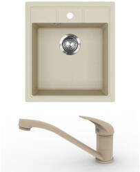 Evido 442126SET Easy 45 gránit mosogató + Pinguin csaptelep bézs