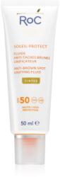 RoC Soleil Protect Anti Brown Spots Unifying Fluid Tinted tonizáló fluid amely egységesíti a bőr tónusait SPF 50 C-vitaminnal 50 ml
