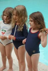 Konges Sløjd Детски цял бански Konges Sløjd LAGUNA LS SWIMSUIT GRS (KS104923.PPY2)