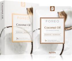 FOREO Farm to Face Sheet Mask Coconut Oil tápláló gézmaszk 3x20 ml