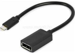 Gembird USB-C -> DisplayPort 1.2 M/F adapter 0.15m fekete (A-CM-DPF-02) (A-CM-DPF-02)