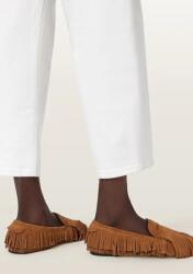 AllSaints мокасини дамски велур Sandy Fringe Loafer (W017FE)