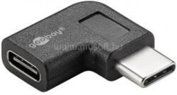 Goobay USB-C- USB-C adapter, 90°, fekete (GOOBAY_45402) (GOOBAY_45402)