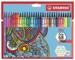 STABILO Filctoll készlet, 1 mm, STABILO "Pen 68", 30 különböző szín (TST68307) - primatinta