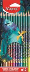 Maped Színes ceruza készlet, háromszögletű, MAPED „Dragon sárkány, 12 különböző szín (IMA862234) - becsiirodaker