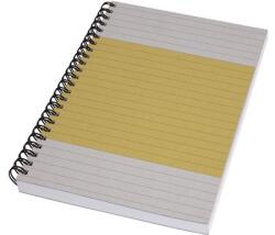 Sigel Spirálfüzet, A5, vonalas, 80 lap, puhafedeles, SIGEL „Quicknote, sárga-szürke (SISN500)