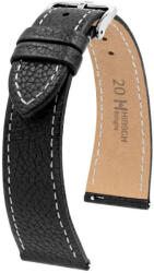 Hirsch Bologna Fekete óraszíj - 20mm / M - 110/70mm