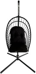 chomik Összecsukható függőfotel állvánnyal fekete