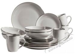 Mäser GREY METALLIC RIM Étkészlet 16 db