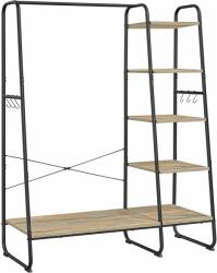 VASAGLE ruhatartó állvány, 45 × 120 × 160 cm, türkizbarna-fekete (RGR116K01)