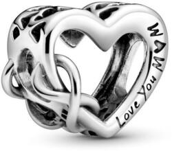 PANDORA Moments People 798825C00 Love You Mom végtelen szív charm (Ag925/1000, 1, 93 g)