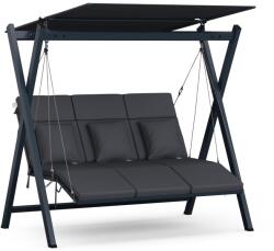 Blumfeldt FlexiSwing, hollywoodi hinta, 3 üléses, állítható háttámla, napellenző, időjárásálló (GDI17-FlexiSwing 3) (GDI17-FlexiSwing 3)
