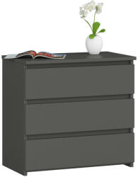 AKORD CL6 fiókos komód, 6 fiók, fehér, 40x35x109cm