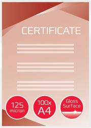 GBC Meleglamináló fólia, 125 mikron, A4, fényes, 100 ív/csomag (3200723) (3200723)