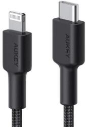 AUKEY Cablu de date Aukey CB-CL03, USB-C male - Lightning male, 2 m, Black (CB-CL03)