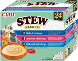 Inaba Foods Cat Ciao Stew Creamy Variety 24x40g mix ízletes falatok csirkével, hallal és kagylóval krémes szószban