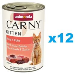 Animonda Carny Kitten Beef&Turkey Marhahús és pulyka cicáknak 12x400 g