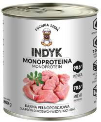 Kuchni Szefa Monoproteina Indyk 800g nedves kutyaeledel
