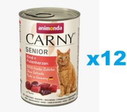 Animonda Carny Senior Marha- és pulykaszívek 12x400 g