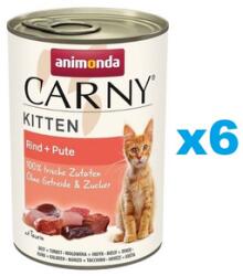 Animonda Carny Kitten Marhahús és pulyka 6x400 g