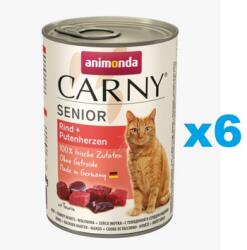 Animonda Carny Senior Marha- és pulykaszívek 6x400 g