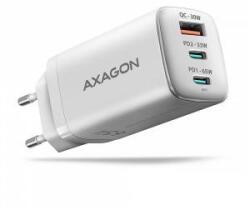 AXAGON ACU-DPQ65W GaN Network Battery Charger 65W, 3x port (USB-A + dual USB-C) PD3.0/QC4+/PPS/Apple, white