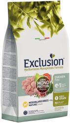 Exclusion Mediterraneo Noble Grain csirkés kutyatáp közepes és nagytestű idős kutyáknak, 12 kg