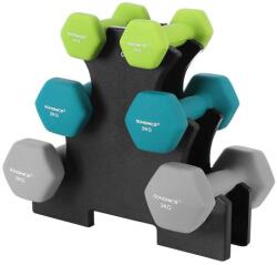  Neoprén súlyzó szett 1-3 kg állvánnyal (SYL612GN) - kokiskashop