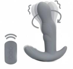 Loveline by Shots Loveline Gotham Grey Rotating Prostate Massager with Remote Control
