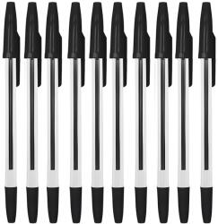 Teno 50 db-os Teno toll készlet, golyóstoll típusú, ellenálló anyagú, strapabíró, tartós, fej 0, 7 mm, sima írás, gyors száradású, kupakkal, műanyag test, fekete (TENO1509)