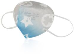 THK maszk FFP2 mintákkal, AD-1001 modell, 5 rétegű, CE-kompatibilis, egyedi csomagolásban, Szürke/kék (FFP2-AD-1001-Albastru/gri)