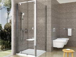 RAVAK Pivot PPS-80 fix oldalfal krómhatású+transparent (90G40C00Z1) - webaruhaz