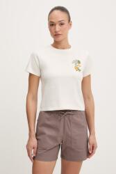 The North Face tricou de femei din bumbac FLORA EMBRO PPY2-TSD1MI_01X (NF0A8G9QQLI1)