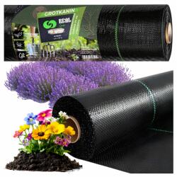 Real Agrowłóknina Textil de grădinărit negru, rezistent la UV, antiburuieni și protecție împotriva înghețului 70g, 1, 6m x 50m (RC-K-882 - ZŁOŻONA NA PÓŁ)