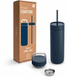 Fellowes Fellow - Carter Chill Set 2 in 1 - Thermal Mug + 2 Lids - Navy Blue 591 ml