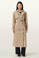 AllSaints trenci pentru femei, din piele întoarsă REED SUEDE PPY2-KPD049_80X (W005LE)